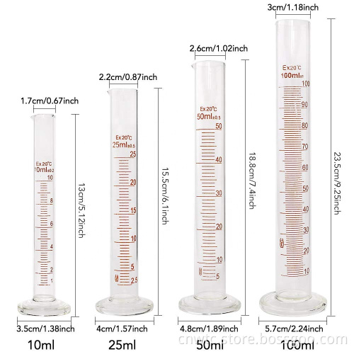 High Boro3.3 Borosilicate Graduated Measuring Cylinder: Laboratory Glassware for Precision Measurement